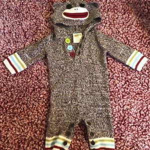 Sock monkey one piece
